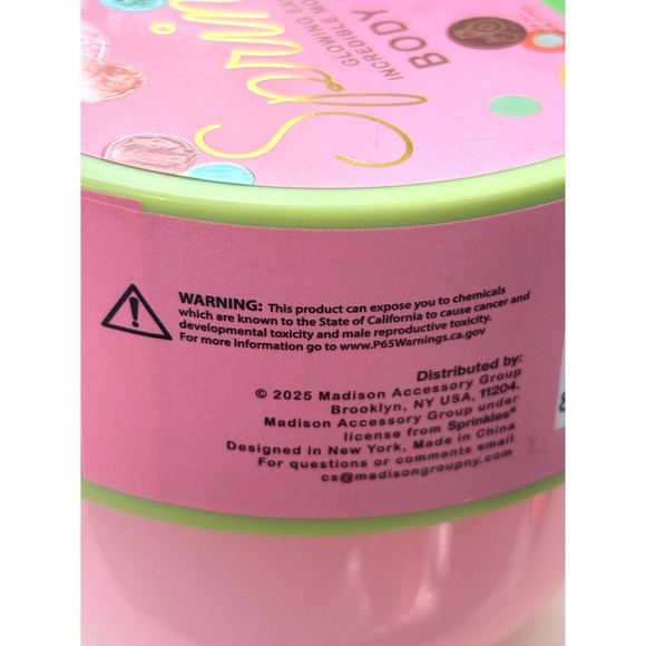 Sprinkles Strawberry Cupcake Body Scrub Glowing Exfoliation 10.15oz 300mL New - Picture 7 of 7